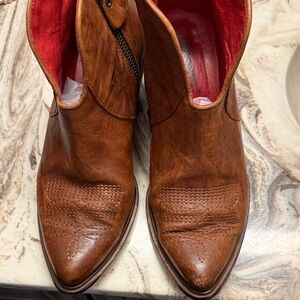 Women's Brown Leather Ankle Boots